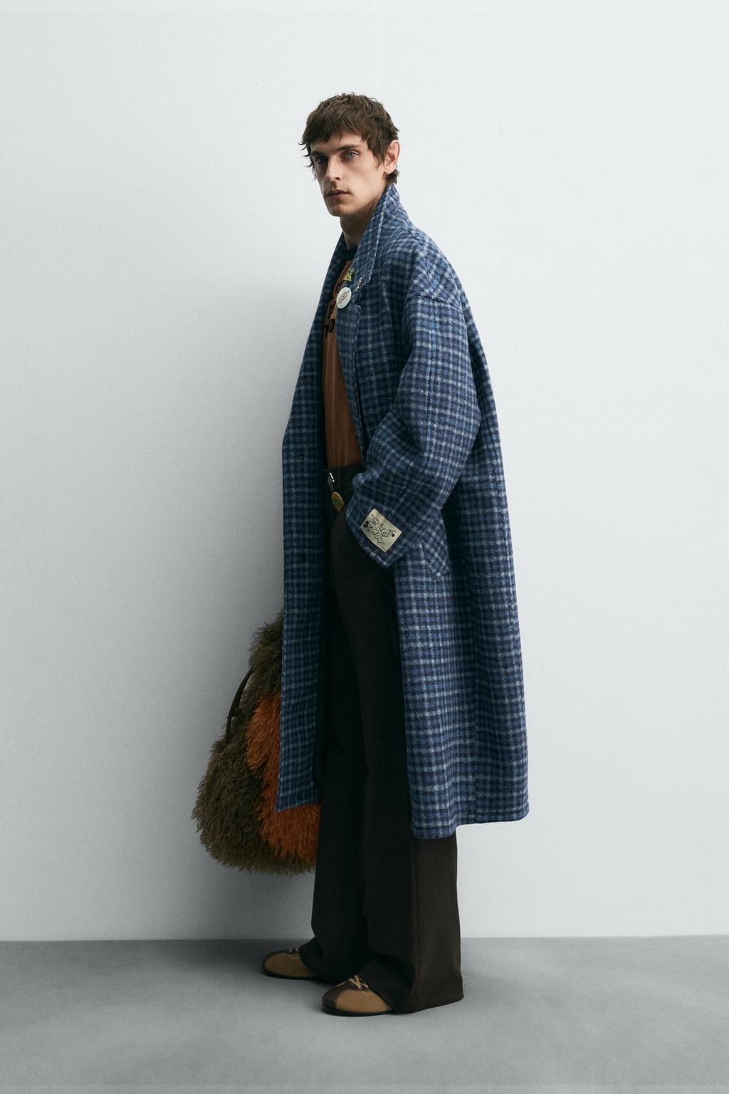 ПАЛЬТО OVERSIZE В КЛЕТКУ HARRY LAMBERT FOR ZARA X DISNEY