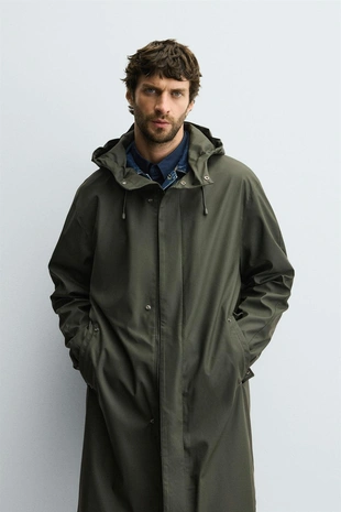 Прорезиненная парка с капюшоном- Заказать в России
