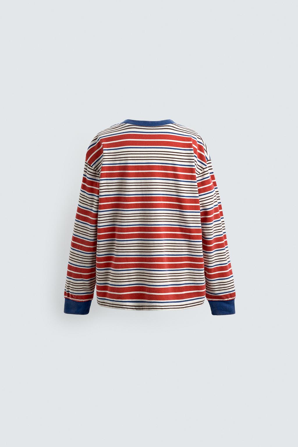 2-6 ЛЕТ/ ФУТБОЛКА В ПОЛОСКУ С НАШИВКОЙ HARRY LAMBERT FOR ZARA X DISNEY