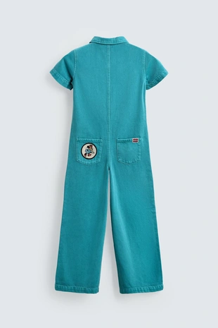 Купить Zara Джинсовый комбинезон с вышивкой и нашивками HARRY LAMBERT FOR ZARA X DISNEY