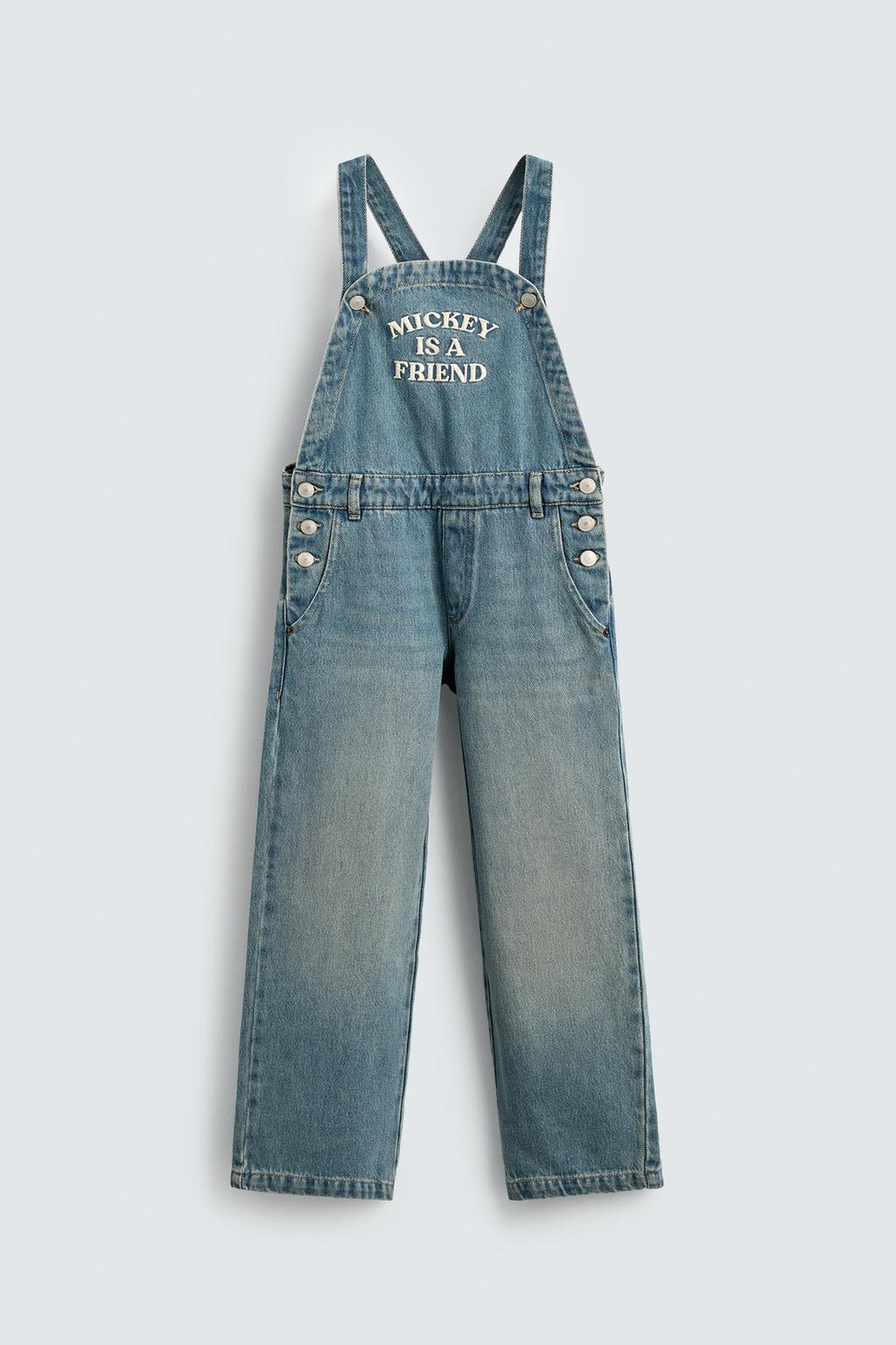 ДЖИНСОВЫЙ КОМБИНЕЗОН С ВЫШИВКОЙ MICKEY MOUSE HARRY LAMBERT FOR ZARA X DISNEY