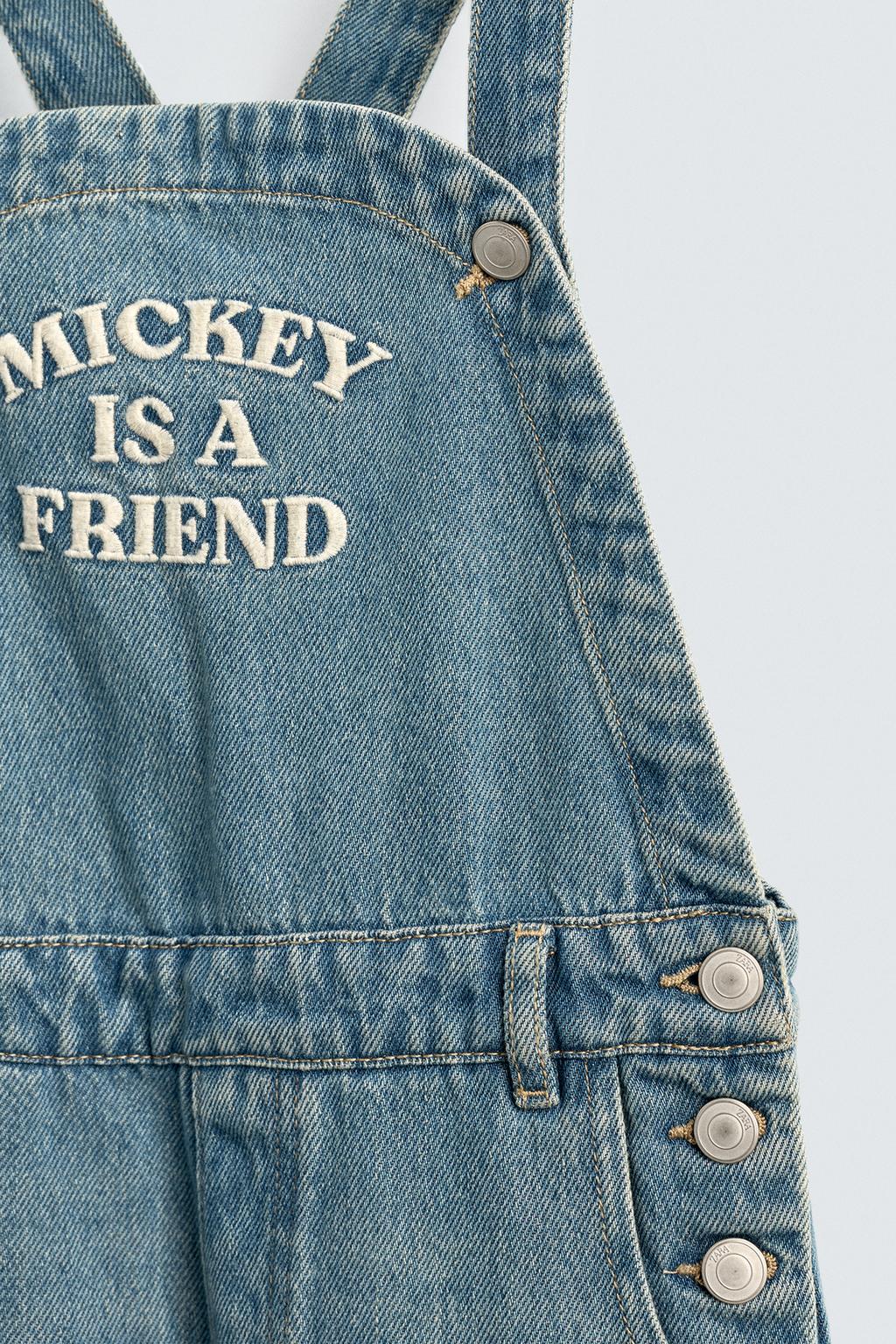 ДЖИНСОВЫЙ КОМБИНЕЗОН С ВЫШИВКОЙ MICKEY MOUSE HARRY LAMBERT FOR ZARA X DISNEY