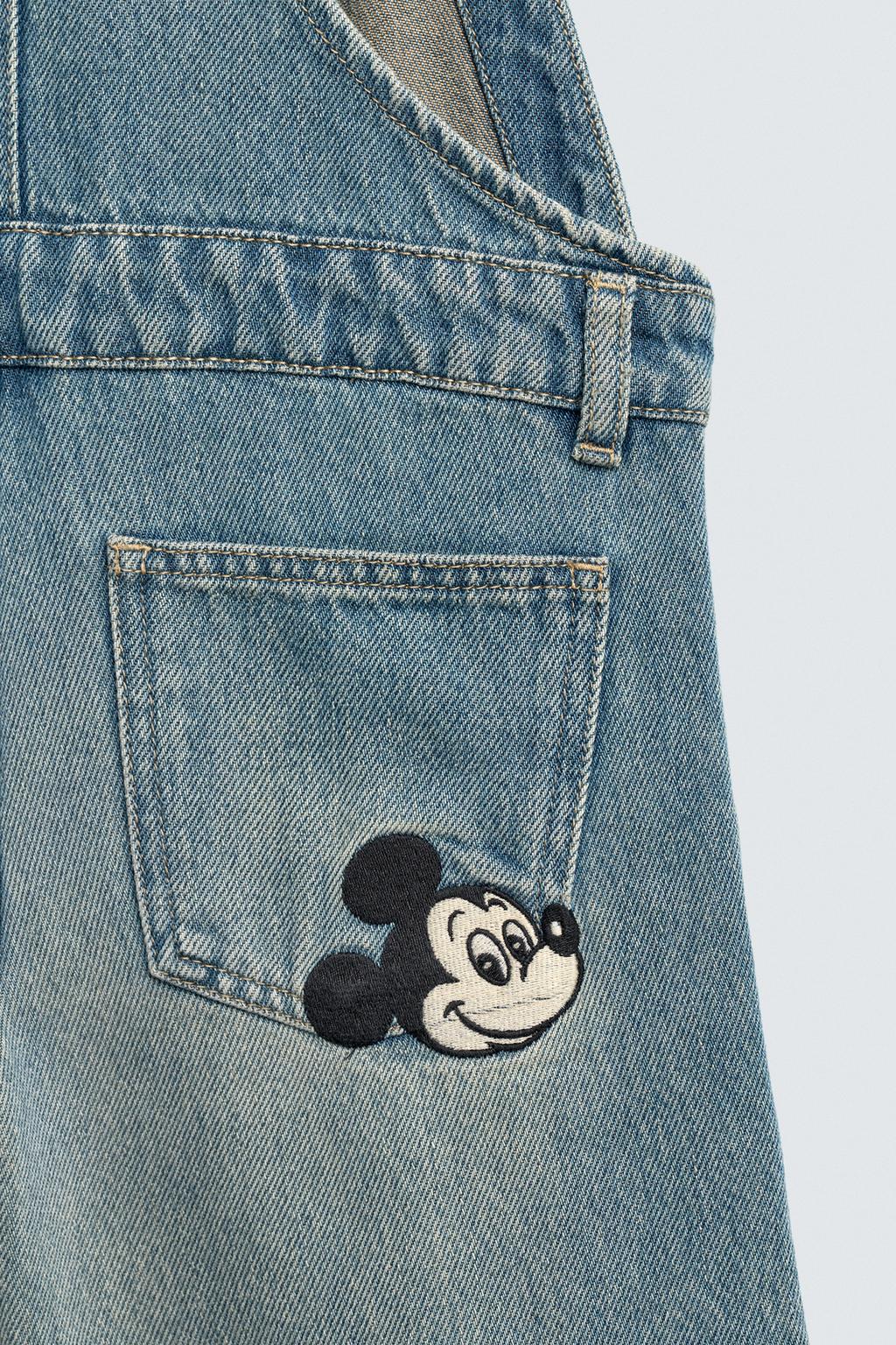 ДЖИНСОВЫЙ КОМБИНЕЗОН С ВЫШИВКОЙ MICKEY MOUSE HARRY LAMBERT FOR ZARA X DISNEY
