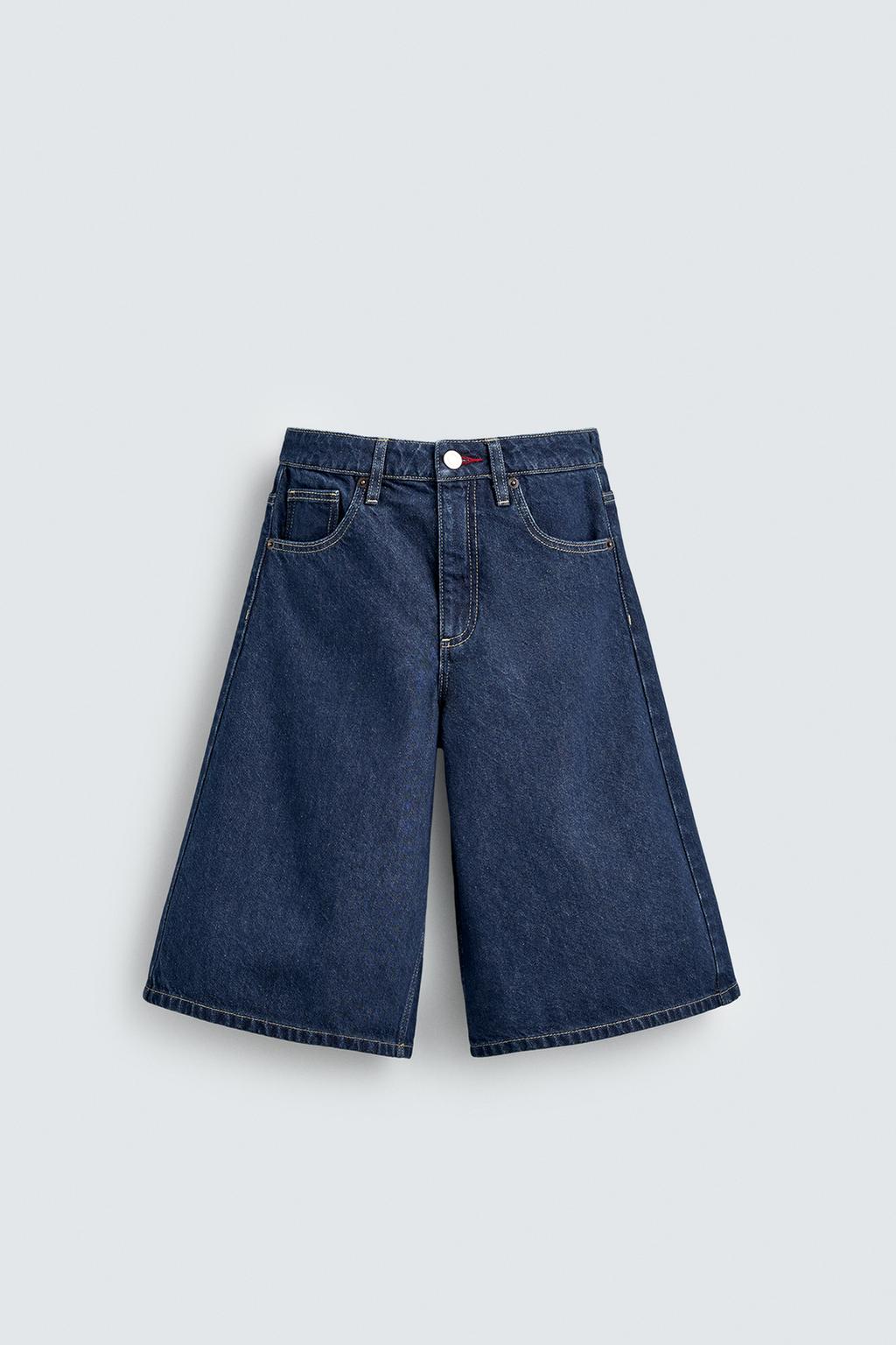 ДЖИНСОВЫЕ БЕРМУДЫ МИДИ С ВЫШИВКОЙ HARRY LAMBERT FOR ZARA X DISNEY