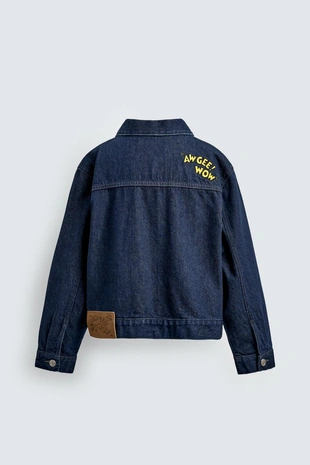 Купить Zara Джинсовая куртка с вышивкой HARRY LAMBERT FOR ZARA X DISNEY