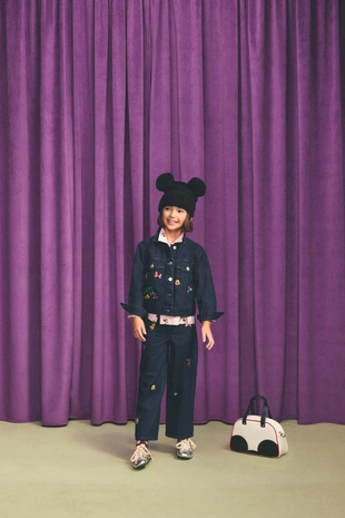 Blue | 4441/812/407 - Zara Джинсовая куртка с вышивкой HARRY LAMBERT FOR ZARA X DISNEY