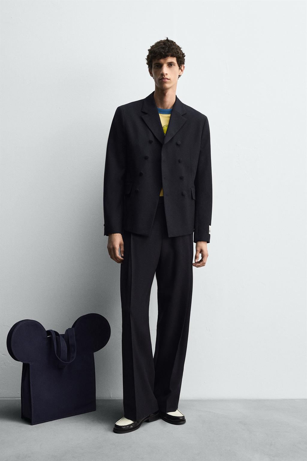 БРЮКИ КОСТЮМНЫЕ СО СКЛАДКАМИ HARRY LAMBERT FOR ZARA X DISNEY