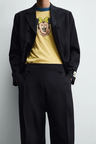 Брюки костюмные со складками HARRY LAMBERT FOR ZARA X DISNEY- Заказать в России