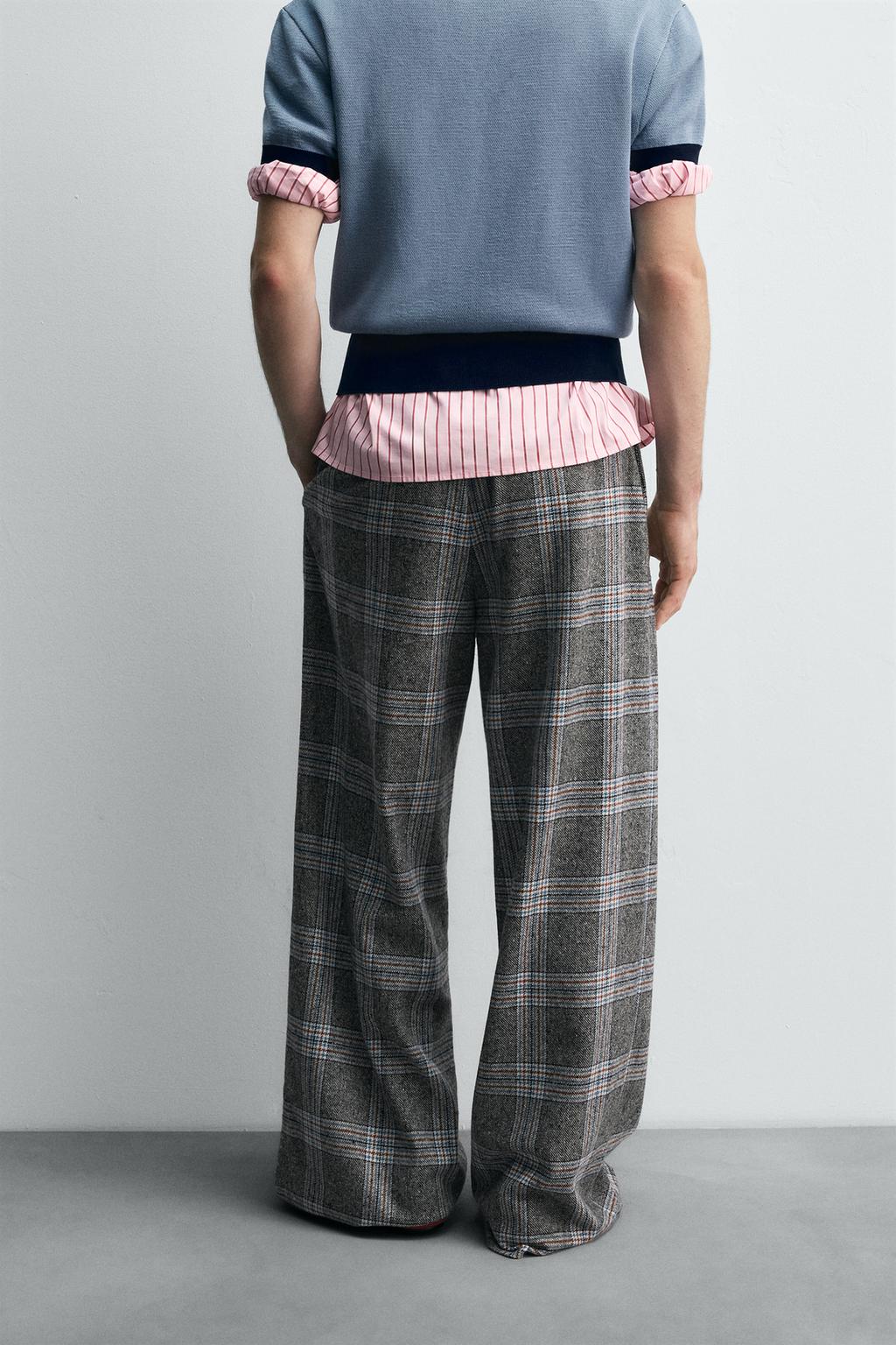 БРЮКИ WIDE FIT В КЛЕТКУ HARRY LAMBERT FOR ZARA X DISNEY