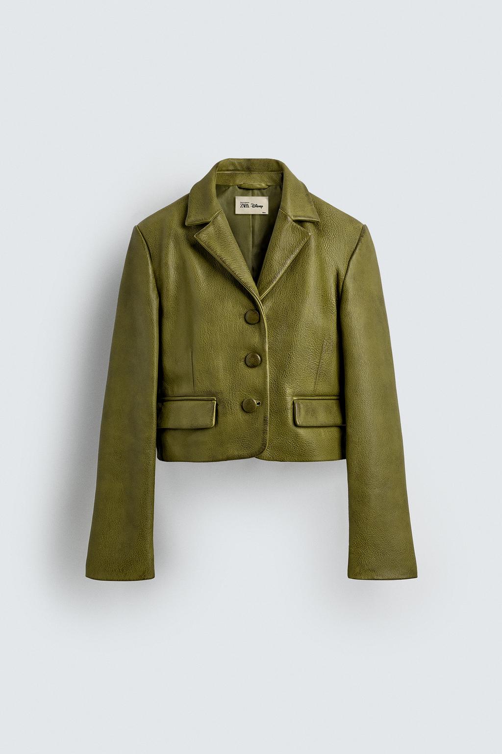 УКОРОЧЕННЫЙ БЛЕЙЗЕР ИЗ КОЖИ HARRY LAMBERT FOR ZARA X DISNEY