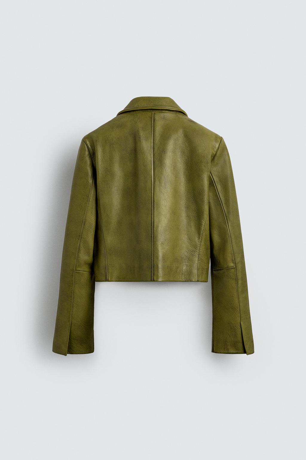 УКОРОЧЕННЫЙ БЛЕЙЗЕР ИЗ КОЖИ HARRY LAMBERT FOR ZARA X DISNEY