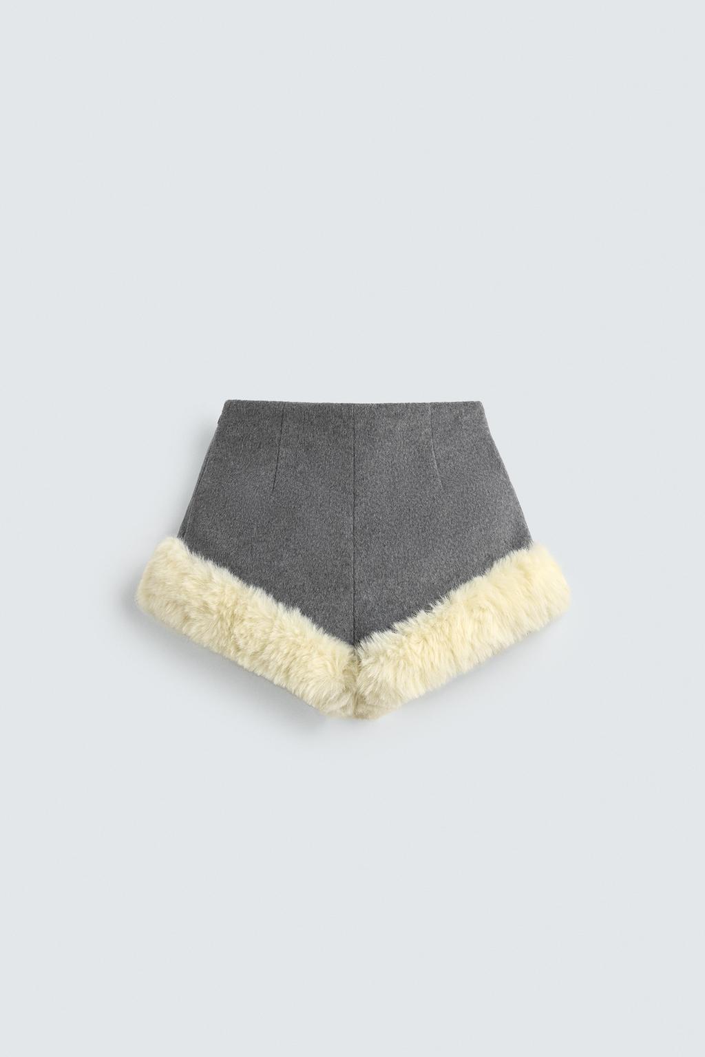 КОМБИНИРОВАННЫЕ ШОРТЫ С ЭФФЕКТОМ МЕХА HARRY LAMBERT FOR ZARA X DISNEY