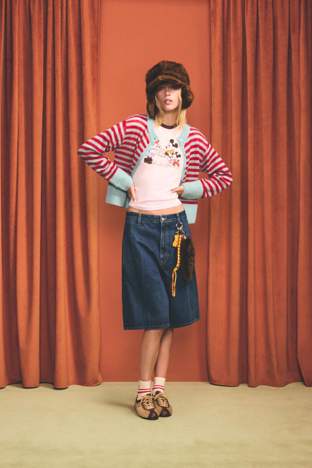 ДЖИНСОВЫЕ ШОРТЫ-БЕРМУДЫ HARRY LAMBERT FOR ZARA X DISNEY