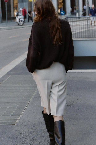 Длинные бермуды с ремнем- Заказать в России