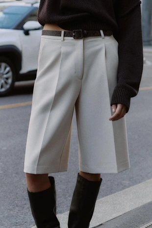 Длинные бермуды с ремнем- Заказать в России