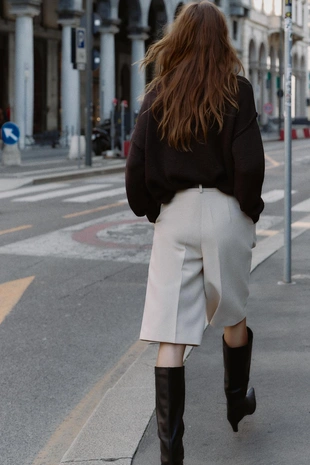 Длинные бермуды с ремнем- Заказать в России