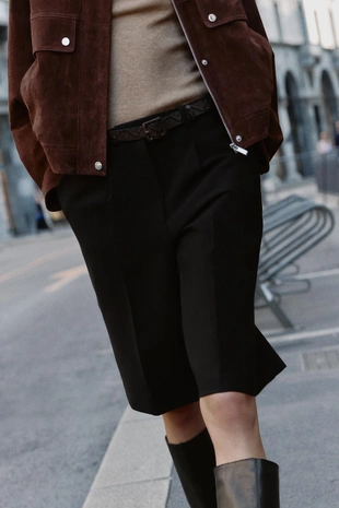 Длинные бермуды с ремнем- Заказать в России