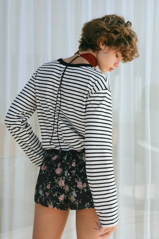 Мини-шорты жаккард с цветами- Заказать в России