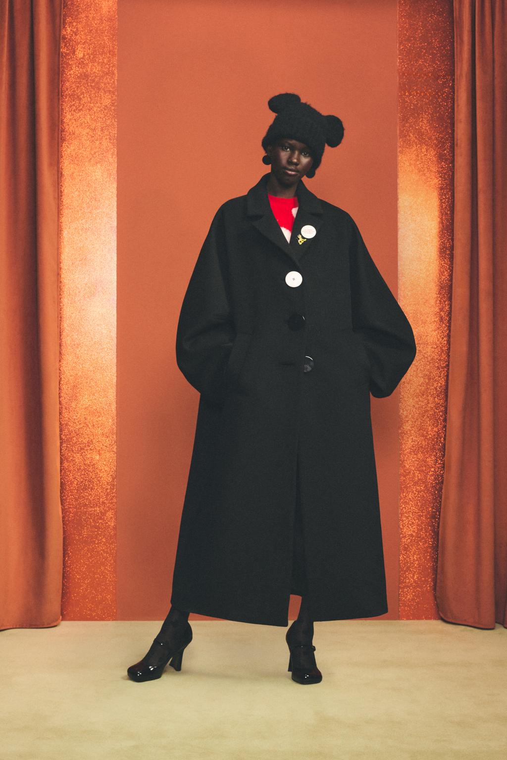 ДЛИННОЕ ПАЛЬТО СВОБОДНОГО КРОЯ HARRY LAMBERT FOR ZARA X DISNEY