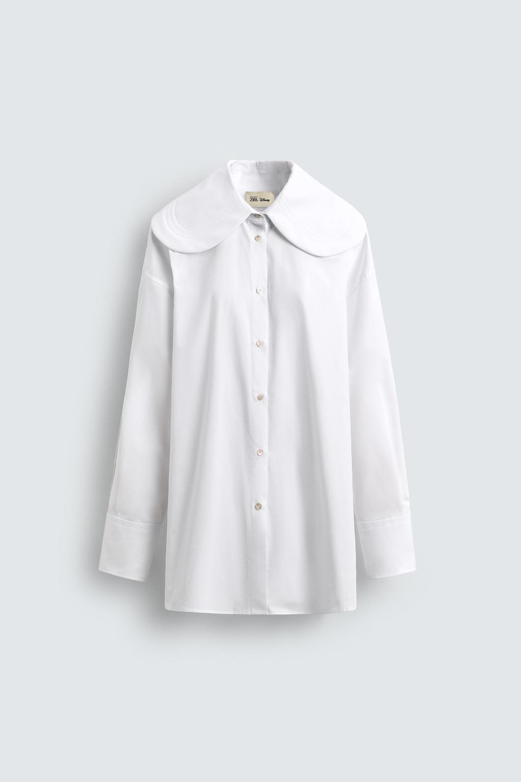 РУБАШКА ИЗ ПОПЛИНА С ДЕКОРИРОВАННЫМ ВОРОТНИКОМ HARRY LAMBERT FOR ZARA X DISNEY