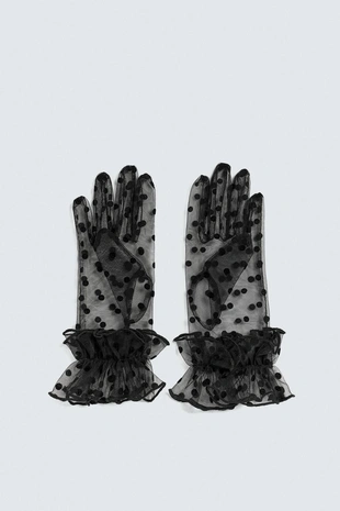 Полупрозрачные перчатки в горошек HARRY LAMBERT FOR ZARA X DISNEY- Заказать в России