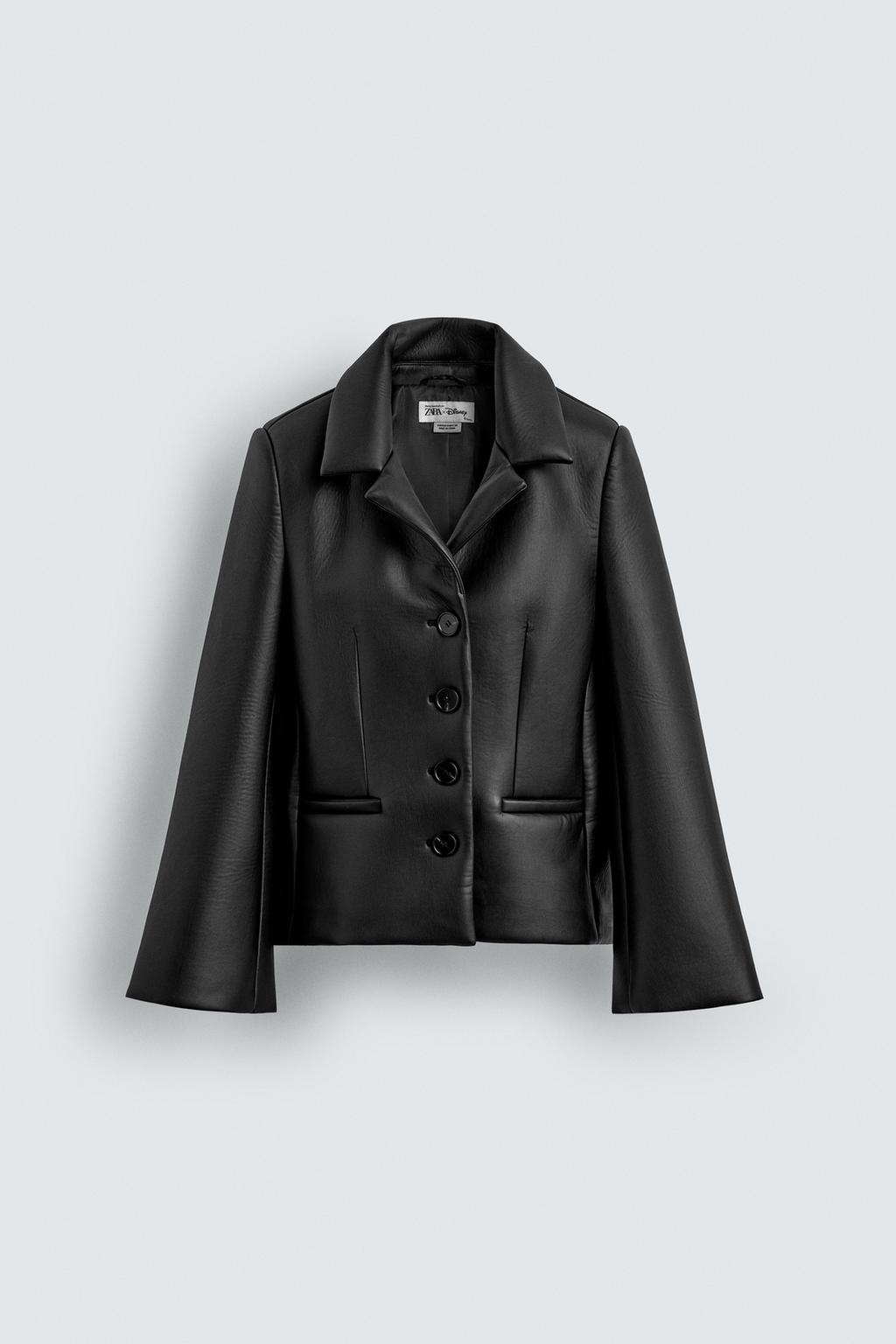 ПРИТАЛЕННЫЙ БЛЕЙЗЕР ИЗ ИСКУССТВЕННОЙ КОЖИ HARRY LAMBERT FOR ZARA X DISNEY