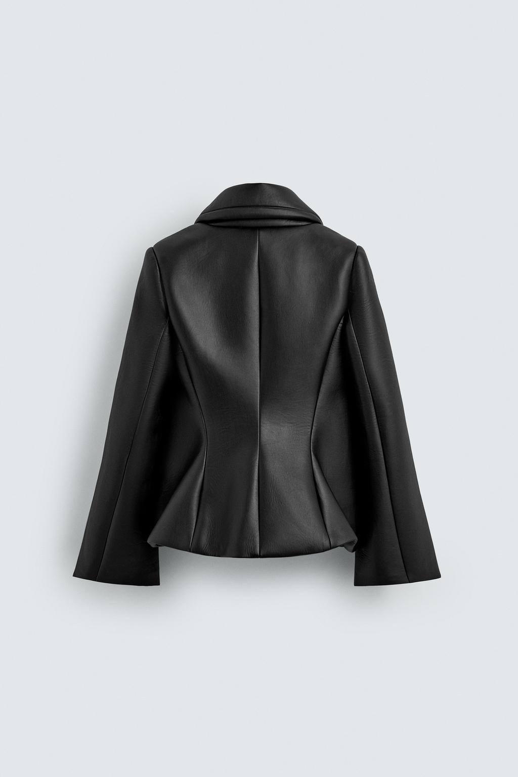 ПРИТАЛЕННЫЙ БЛЕЙЗЕР ИЗ ИСКУССТВЕННОЙ КОЖИ HARRY LAMBERT FOR ZARA X DISNEY