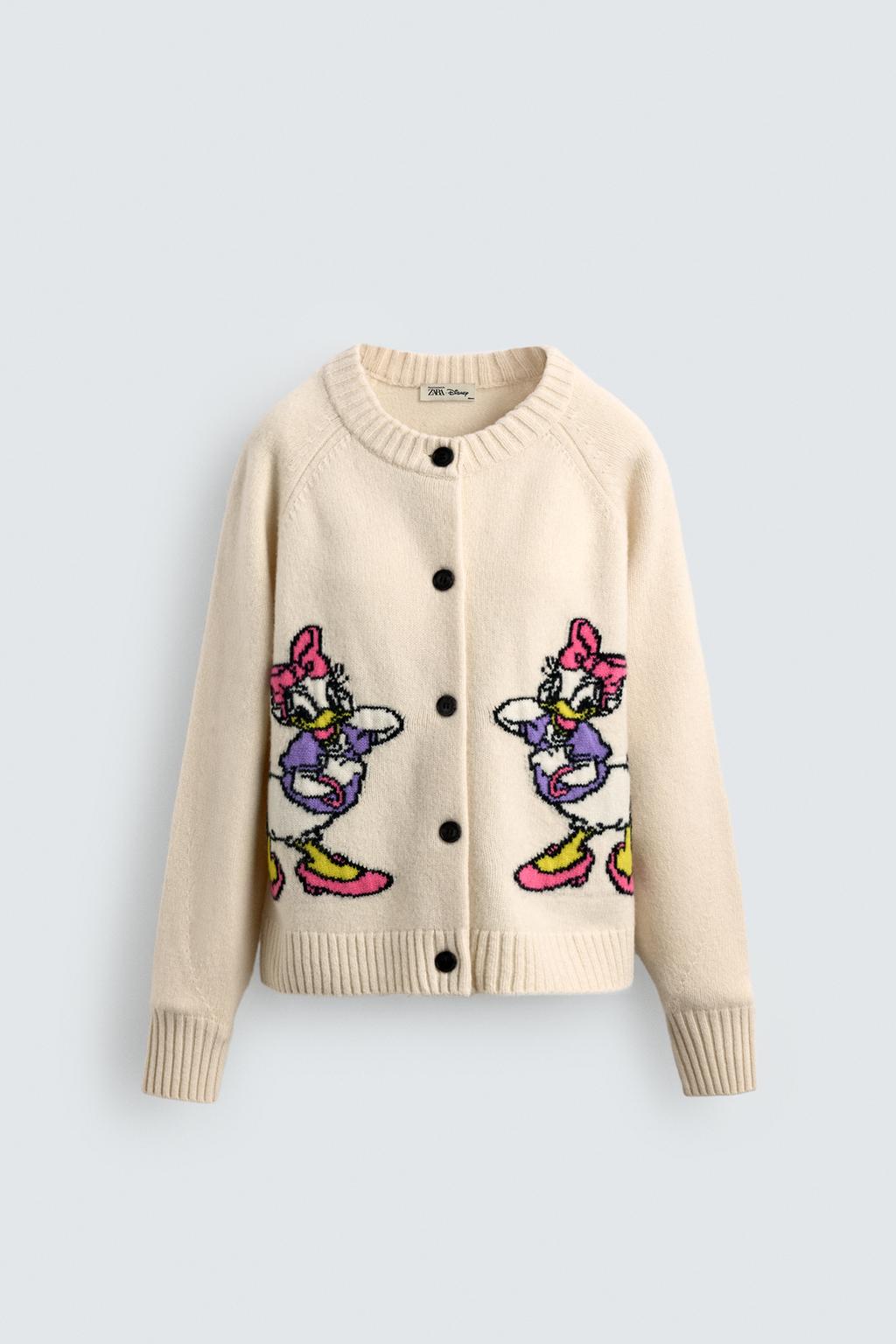 ШЕРСТЯНОЙ КАРДИГАН DAISY DUCK HARRY LAMBERT FOR ZARA X DISNEY