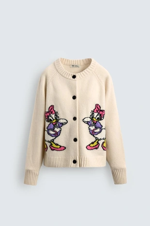 Шерстяной кардиган DAISY DUCK HARRY LAMBERT FOR ZARA X DISNEY- Заказать в России