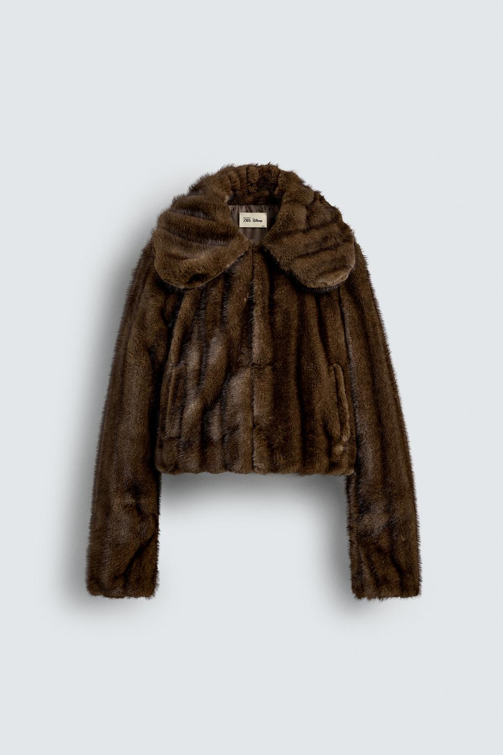 УКОРОЧЕННАЯ КУРТКА ИЗ ИСКУССТВЕННОГО МЕХА HARRY LAMBERT FOR ZARA X DISNEY