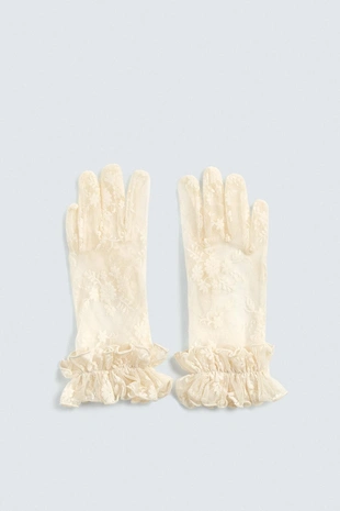 Полупрозрачные перчатки с цветочным принтом HARRY LAMBERT FOR ZARA X DISNEY- Заказать в России