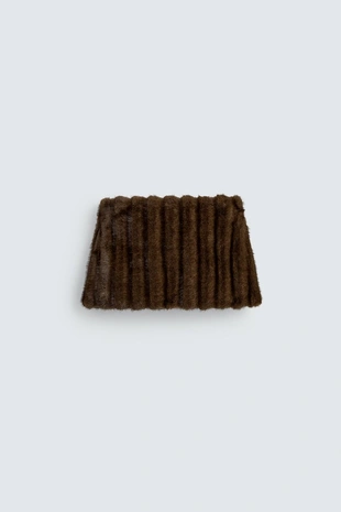 Мини-юбка из искусственного меха HARRY LAMBERT FOR ZARA X DISNEY- Заказать в России