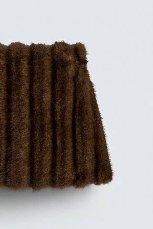 Мини-юбка из искусственного меха HARRY LAMBERT FOR ZARA X DISNEY- Заказать в России