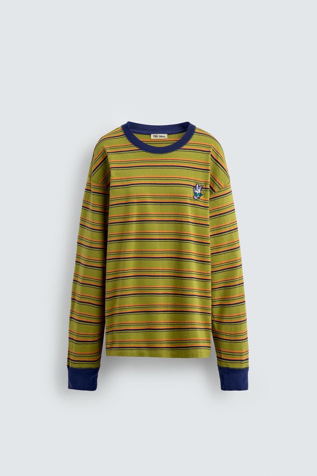 ФУТБОЛКА В ПОЛОСКУ С НАШИВКОЙ DAISY DUCK HARRY LAMBERT FOR ZARA X DISNEY