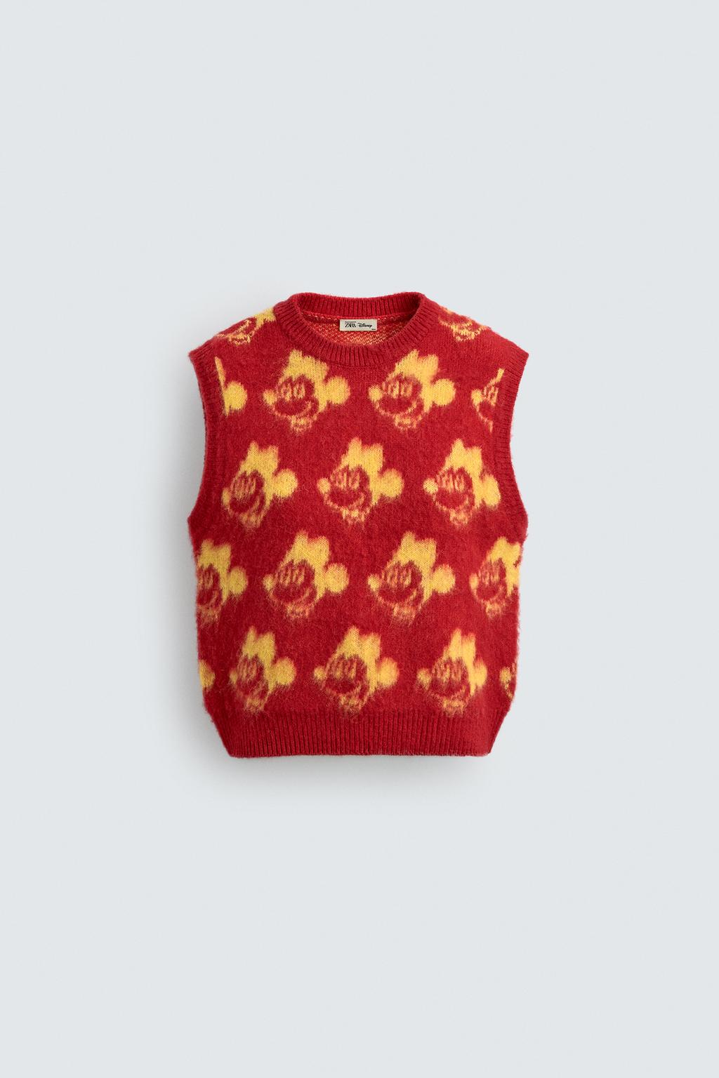 ЖИЛЕТ ИЗ ТРИКОТАЖА С НАЧЕСОМ MICKEY HARRY LAMBERT FOR ZARA X DISNEY
