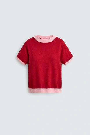 Купить Zara Трикотажный топ из 100% кашемира HARRY LAMBERT FOR ZARA X DISNEY