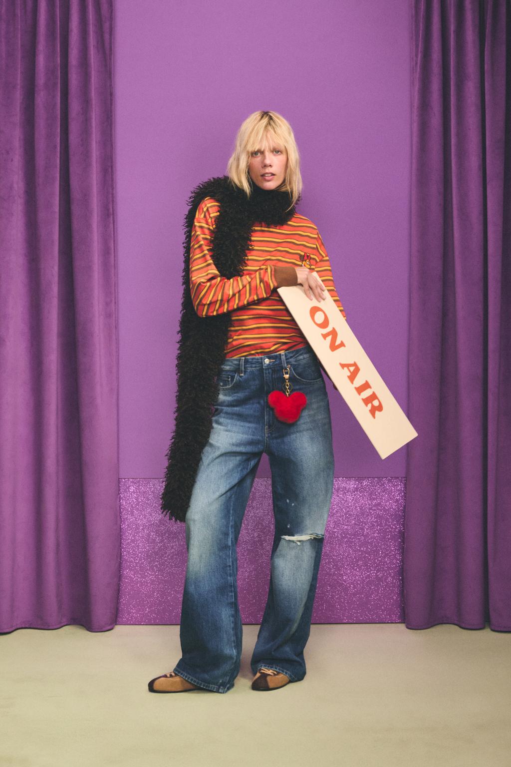ФУТБОЛКА В ПОЛОСКУ С НАШИВКОЙ HARRY LAMBERT FOR ZARA X DISNEY