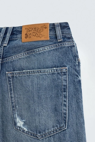 Джинсы-багги со средней посадкой HARRY LAMBERT FOR ZARA X DISNEY- Заказать в России