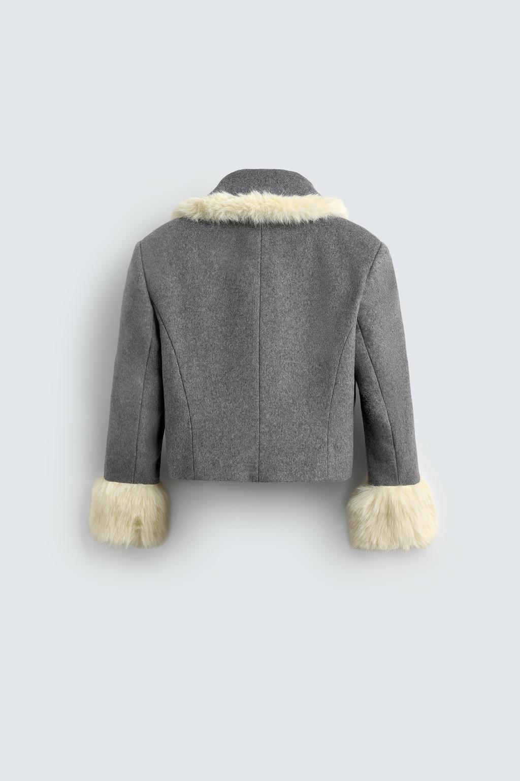 FAUX FUR TRIM JACKET HARRY LAMBERT FOR ZARA X DISNEY
