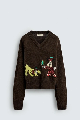 Джемпер PLUTO + MICKEY HARRY LAMBERT FOR ZARA X DISNEY- Заказать в России