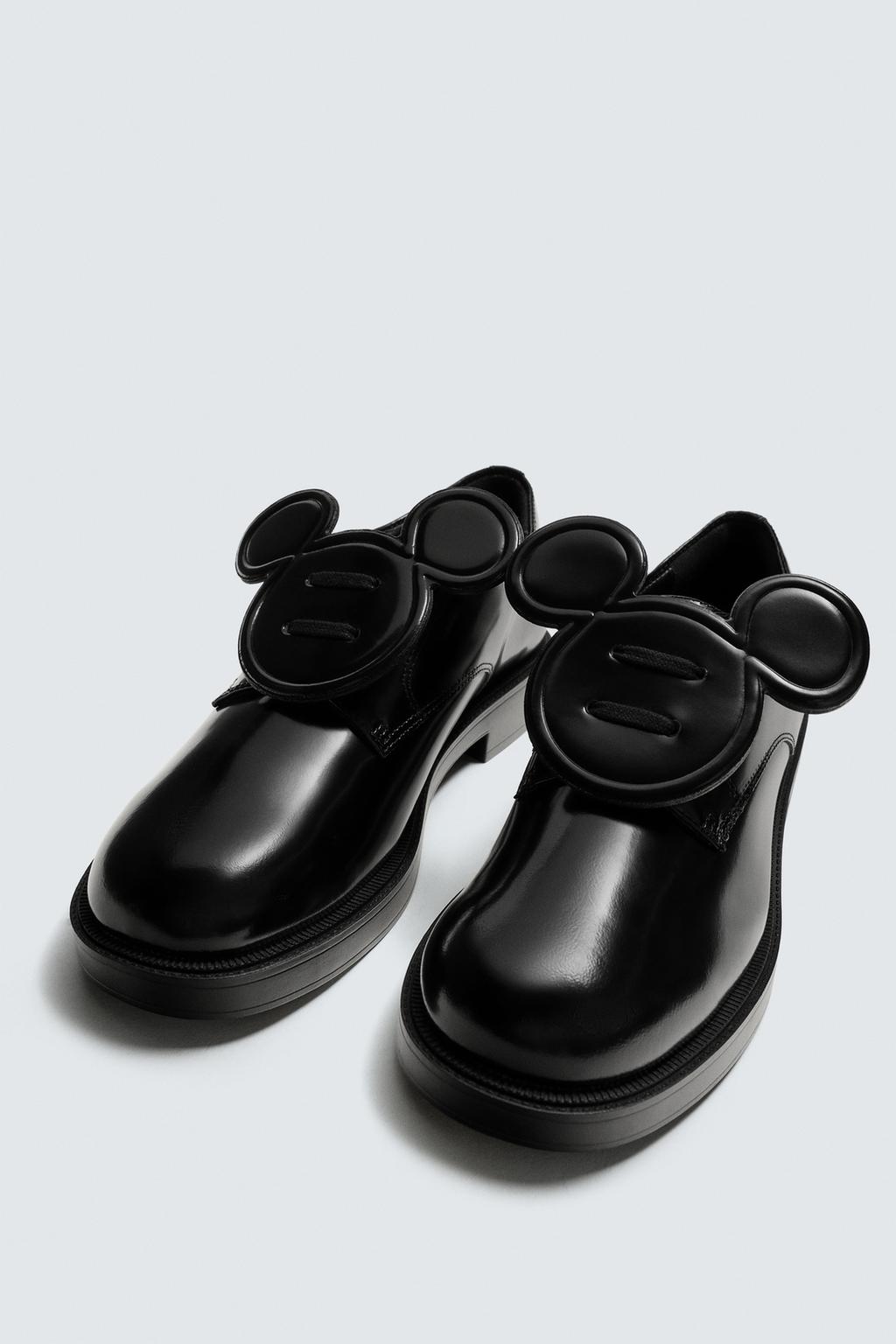 КОЖАНЫЕ ЛОФЕРЫ НА ШНУРКАХ HARRY LAMBERT FOR ZARA x DISNEY