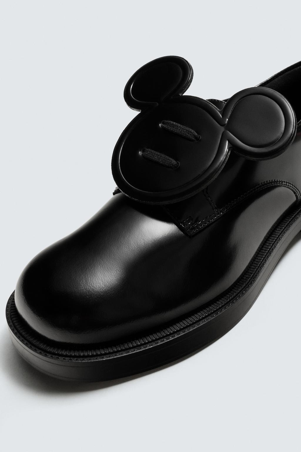 КОЖАНЫЕ ЛОФЕРЫ НА ШНУРКАХ HARRY LAMBERT FOR ZARA x DISNEY