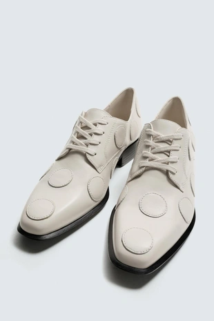 Кожаные мокасины в горошек HARRY LAMBERT FOR ZARA X DISNEY- Заказать в России