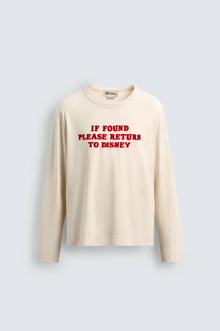 Футболка х слоганом харри ламберт для zara x disney