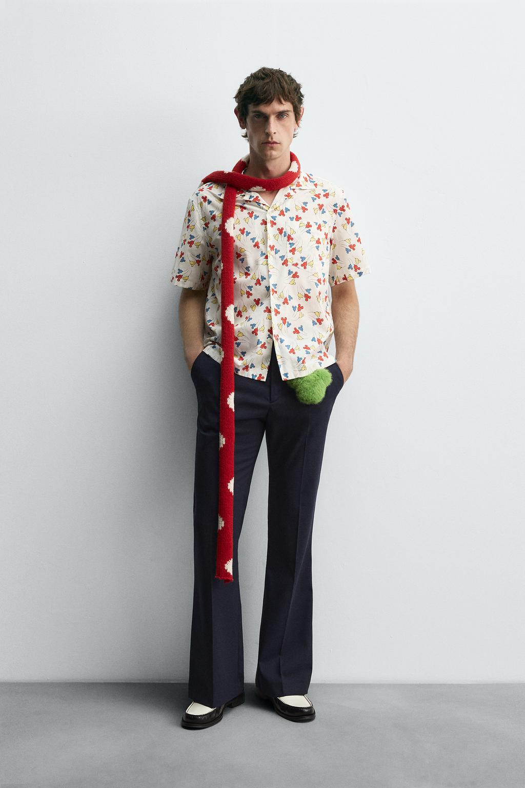 РУБАШКА С ШАРАМИ MICKEY MOUSE HARRY LAMBERT FOR ZARA X DISNEY