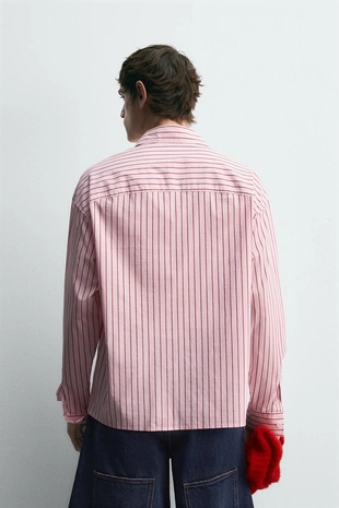 Рубашка в полоску с нашивкой MICKEY MOUSE HARRY LAMBERT FOR ZARA X DISNEY- Заказать в России