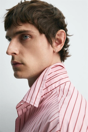 Рубашка в полоску с нашивкой MICKEY MOUSE HARRY LAMBERT FOR ZARA X DISNEY- Заказать в России