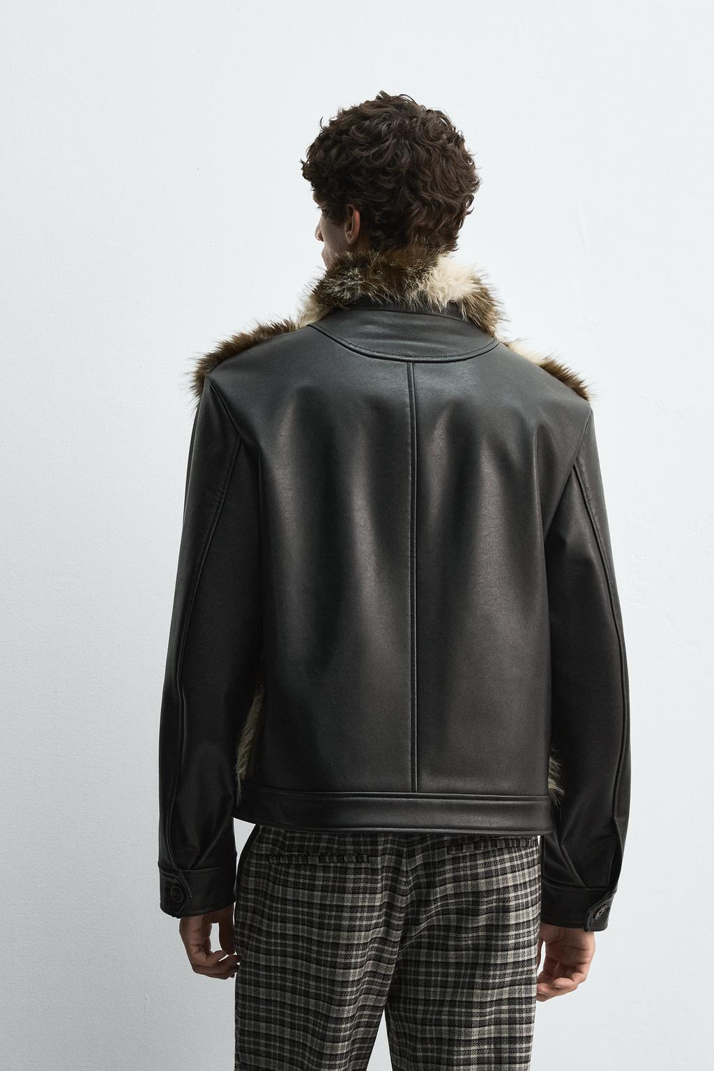 КУРТКА ИЗ ИСКУССТВЕННОЙ КОЖИ С КОНТРАСТНОЙ ОТДЕЛКОЙ HARRY LAMBERT FOR ZARA X DISNEY