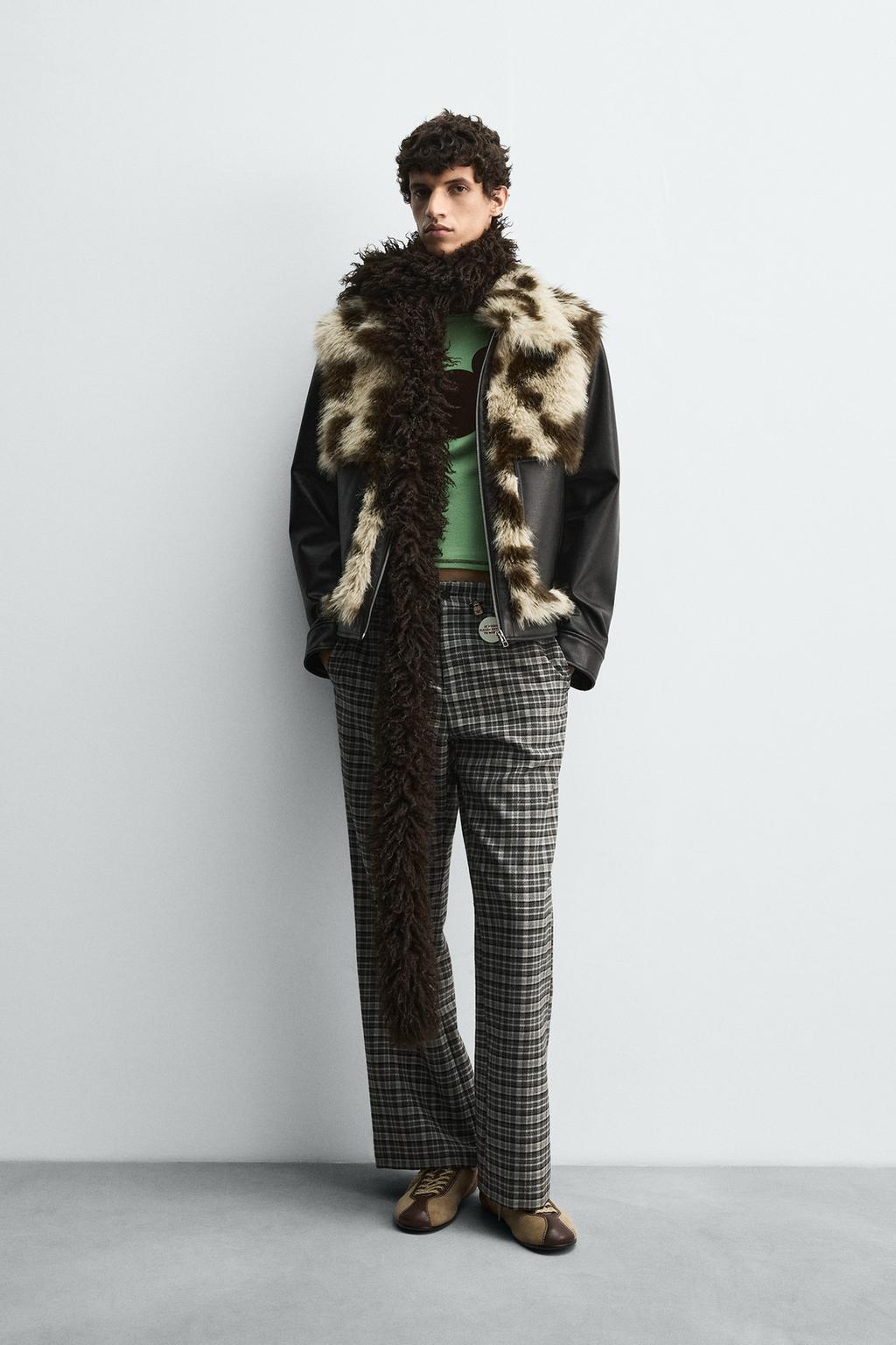 КУРТКА ИЗ ИСКУССТВЕННОЙ КОЖИ С КОНТРАСТНОЙ ОТДЕЛКОЙ HARRY LAMBERT FOR ZARA X DISNEY