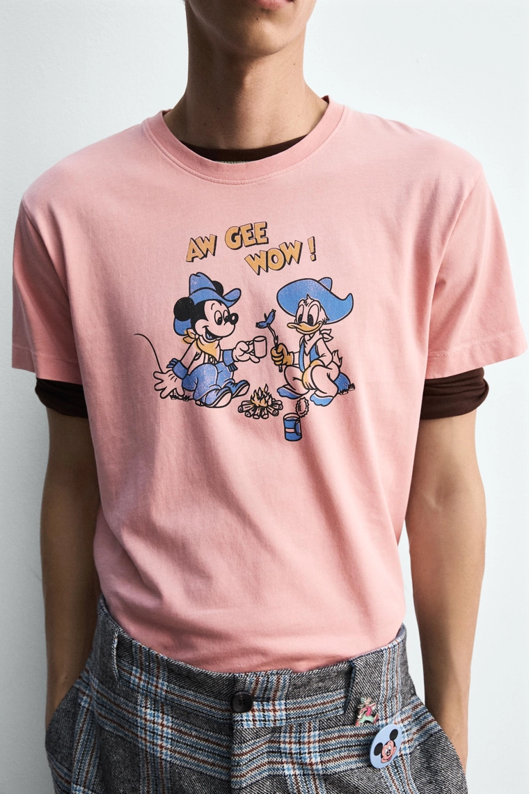 Футболка х mickey + donald харри ламберт для zara x disney